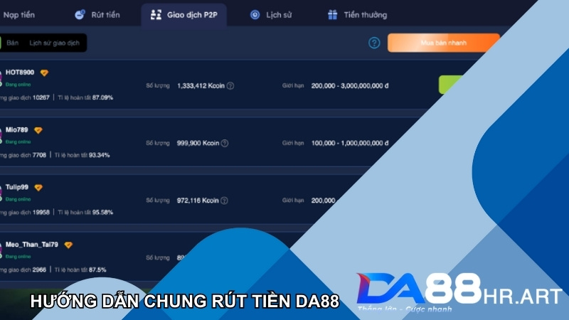 Hướng dẫn rút tiền chung tại nhà cái